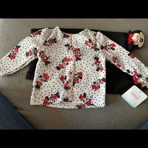 NWT Disney Minnie Mouse sweat suit. Never worn. 6-9 months. Runs big.